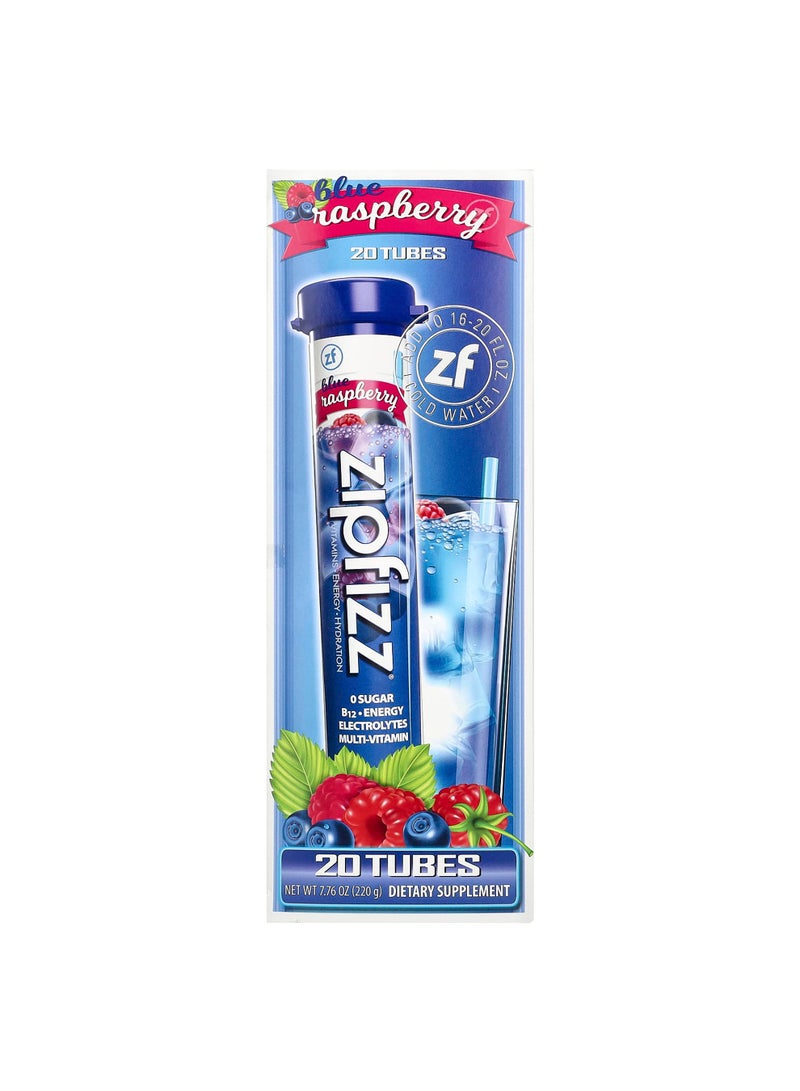 Energy Drink Mix, Blueberry Raspberry, 20 Tubes, 0.39 oz (11 g) Each